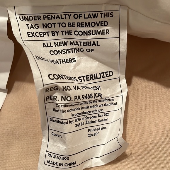 IKEA Bedding Ikea Down Pillow Poshmark